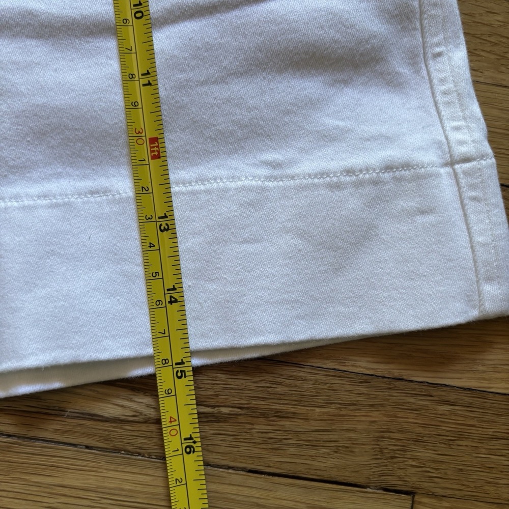 Spanx White Denim Trouser Shorts Women XL 4" Inseam Classic Stretch NWT Classic - Picture 4 of 9